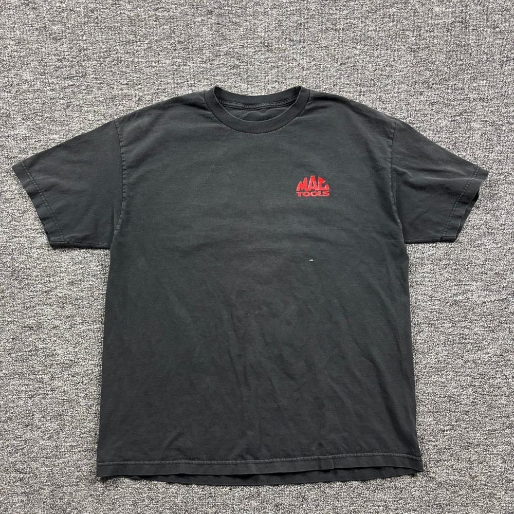 Y2K 2000s Mac Tools Black Graphic Fader T-Shirt Men's Size  Large